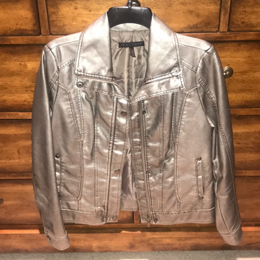 Silver Leather Jacket